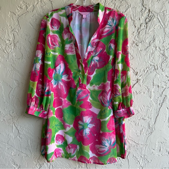 Lilly Pulitzer Other - LIKE NEW! Lilly Pulitzer floral beach cover up Sz. 12